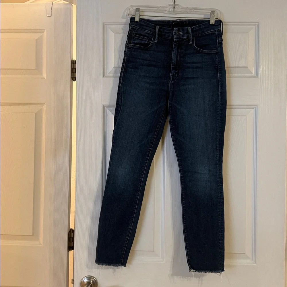 MOTHER High Waisted Looker Ankle Fray Jeans - Picture 1 of 6
